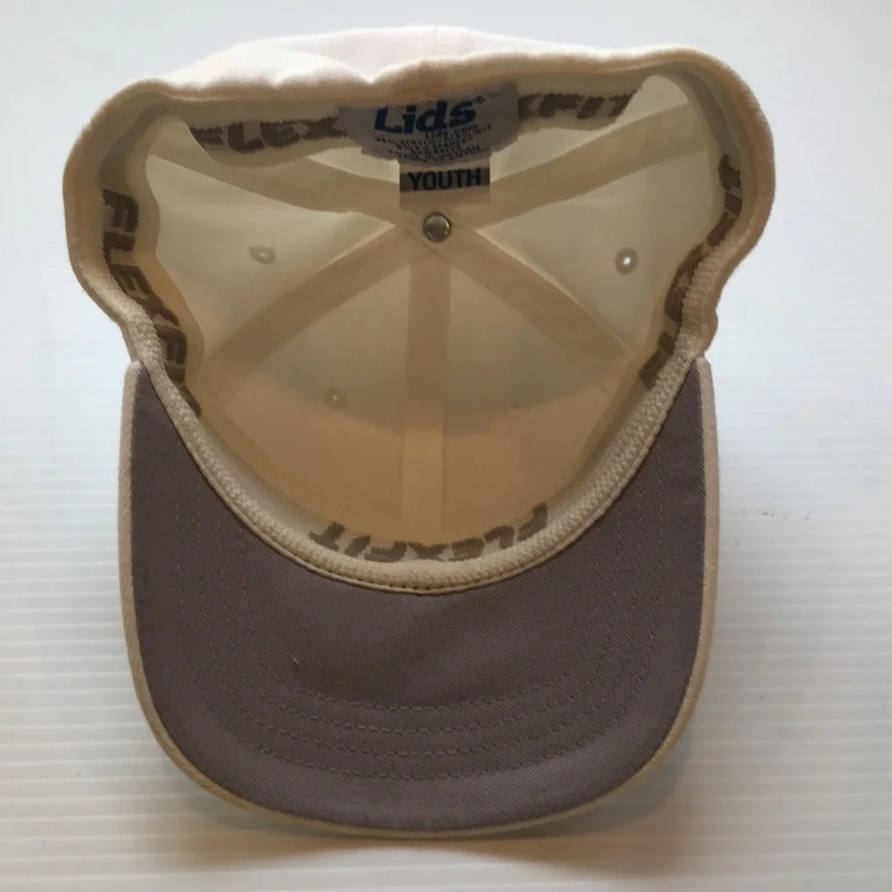 Lids Flexfit Cream Color Baseball Cap Blue Embroidery Munchkin Youth One Size